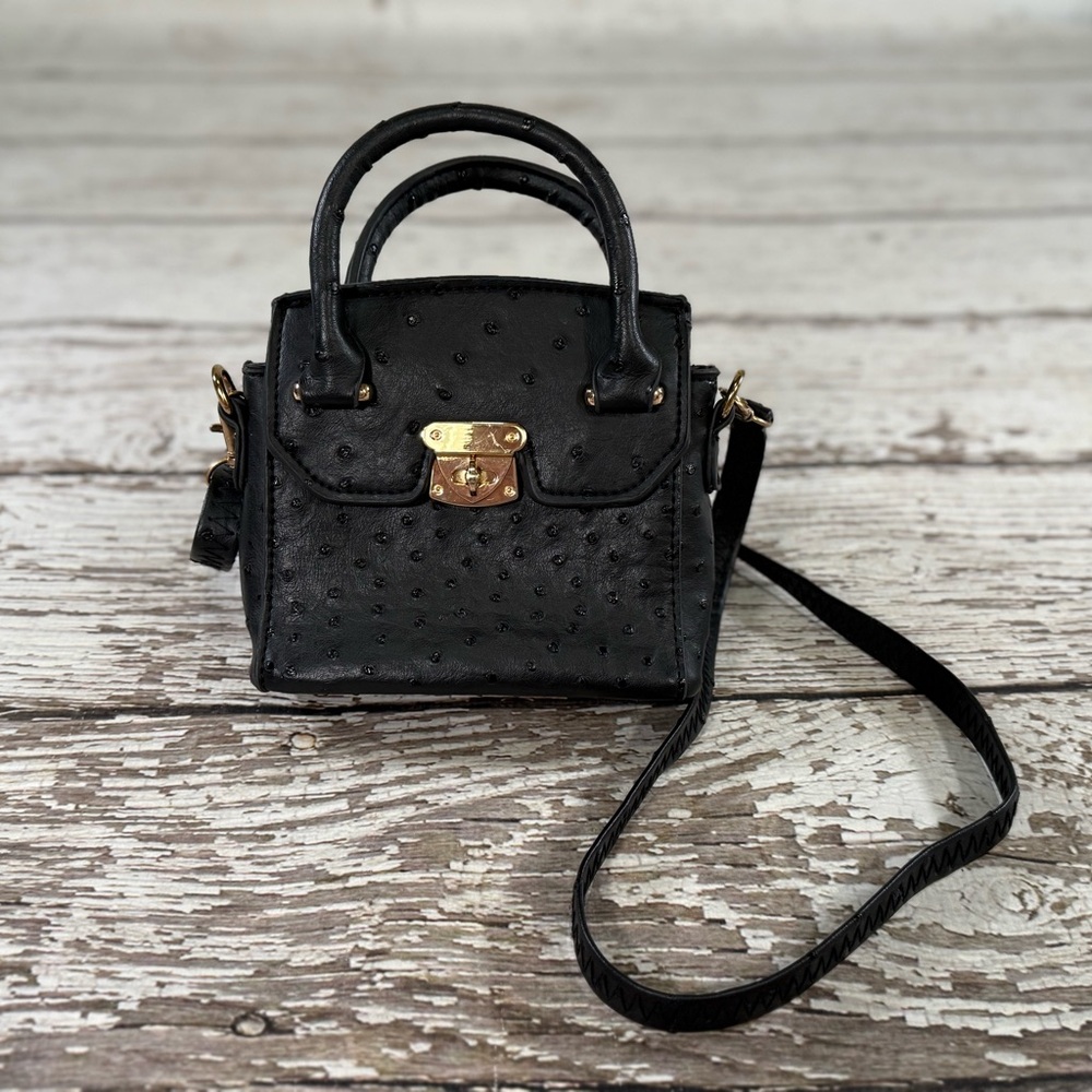 Mellow World Faux Ostrich Mini Crossbody Bag